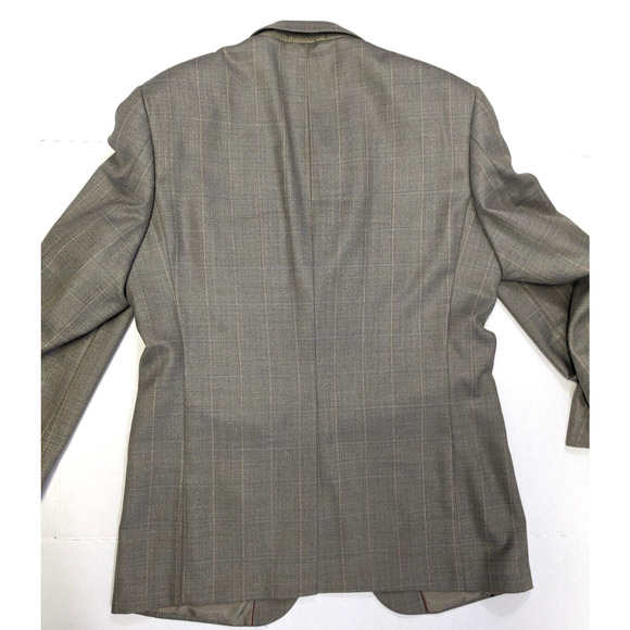 Pendleton Wool Blazer Men Size 40R Gray Windowpane Sports Coat Jacket - Picture 2 of 13
